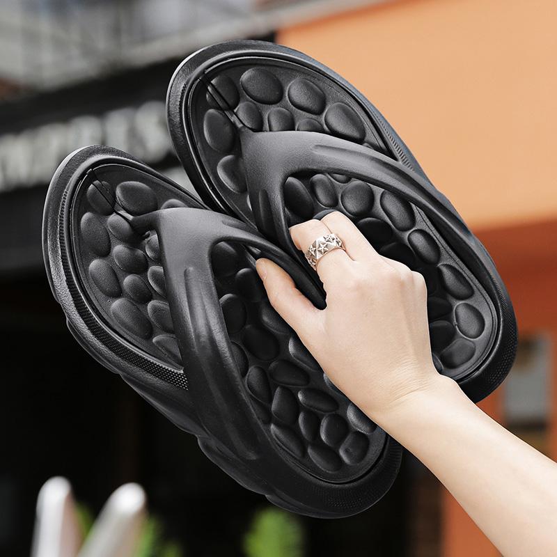 Fashion Men's Outdoor Indoor Thick Bottom Flip Flops Male Students Walking Casual Footwear Water Shoes