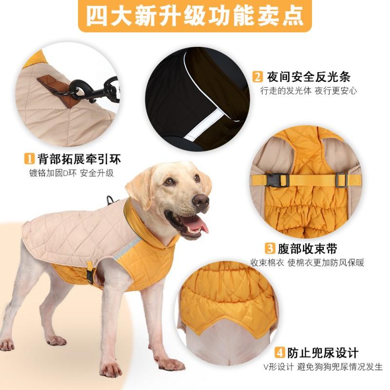 Thick Winter Dog Coat French Bulldog With Reflective Trim Warm Pet Outerwear In Multiple Colors