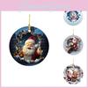 Colorful Cartoon Acrylic Christmas Break Through Ornament For Joyful Auto Decoration