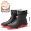 New short rain boots women's waterproof and non-slip women's rain shoes water shoes adult thick sole wear-resistant