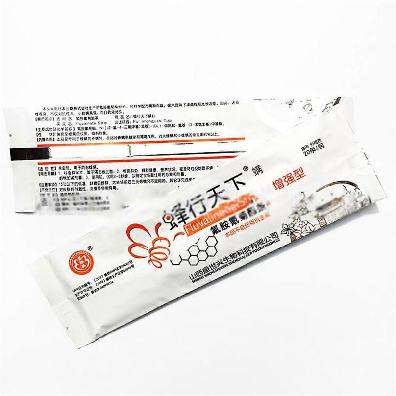60pcs Varroa Strips Fluvalinate Bee Mite Killer Treatment Tool Beekeeping Pest Control Acaricide Control Apicultura Products