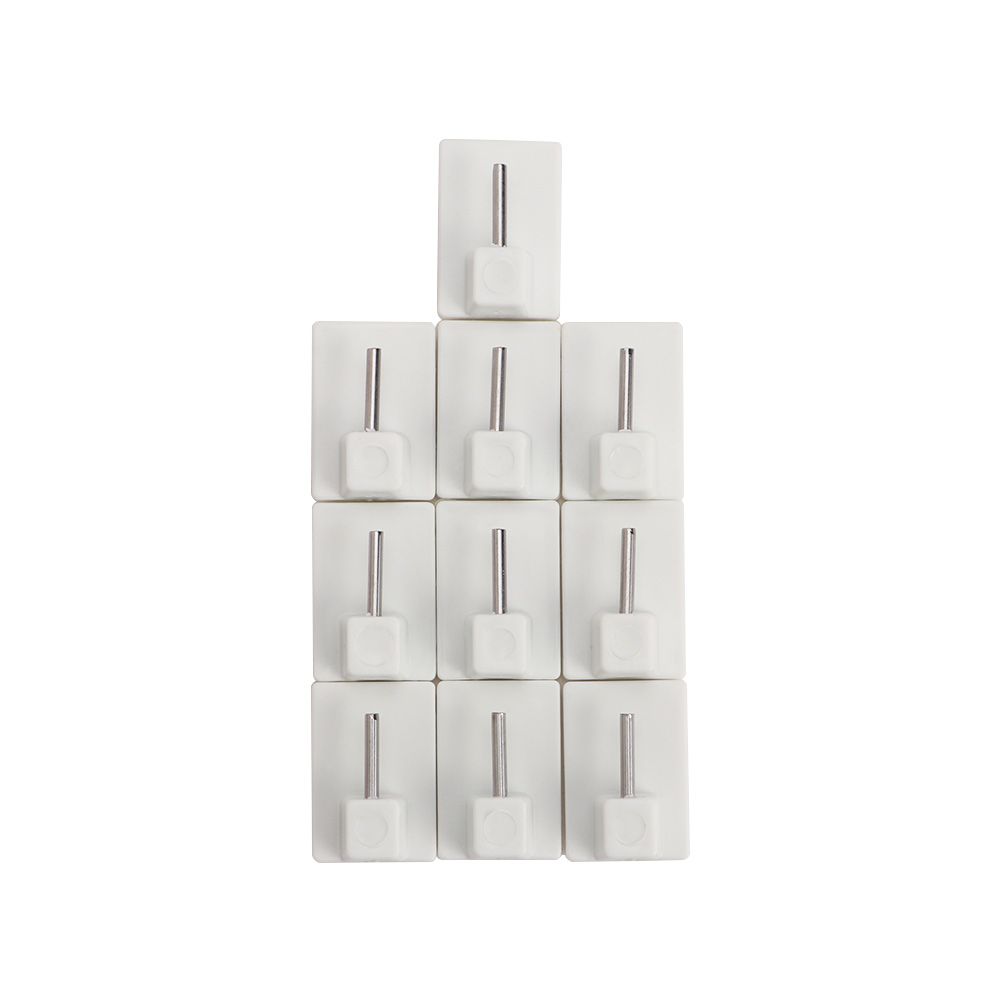 Kitchen 10/20/50Pcs Rectangle PVC Practical Wall Hooks Drapes Holder Curtain Buckle Storage Hanger
