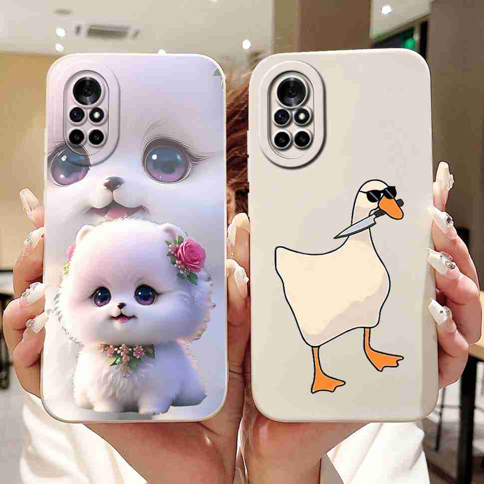 For Huawei Nova 8 Case Cute Painted Cover Soft Silicone Case For Huawei Nova 8 8i 8E Back Cover TPU Fundas Shockproof Bumper