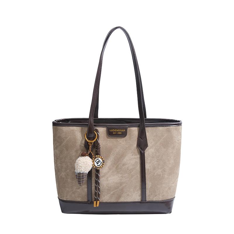 

Commuter Tote Bag Women s New Fashion Casual Large-capacity Armpit Bag хакі