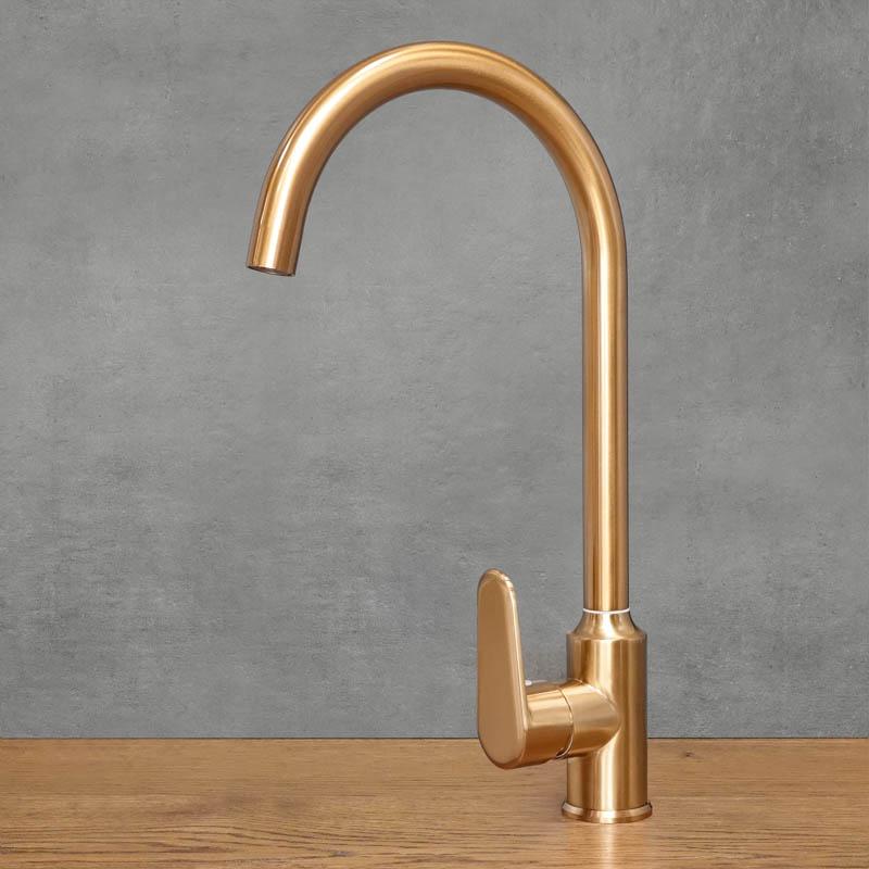 Antique Bronze Floor Kitchen Tap PLAIN
