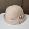 New high-quality autumn and winter women's woolen hat British curled top hat Stylish and elegant beret