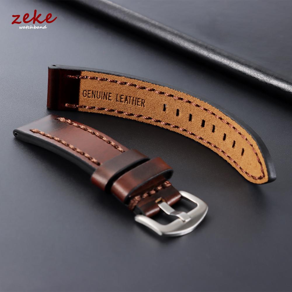 Ručně šitý Kožený Řemínek na Hodinky Vintage Voskovaný Vrchní Vrstva Kůže Řemínek na Hodinky 18mm 20mm 22mm 24mm pro Pánské Hodinky