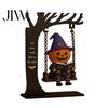 Enge Halloween Raamhangers Grappig Zwaaiend Ornament, Heks/Skelet/Mummie/Pompoen Geest Zittend op Decoratief voor Feest Lezen Boek Beeldje Bureau