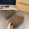 Simple Casual Versatile Bag Head Half Slippers Women's 2025 Autumn and Winter New Outer Wear Lazy Thick-soled Fluffy Shoes Single Shoes