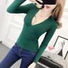 Women's Slimming V-Neck Sweater - Autumn/Winter Long Sleeve Knit Top