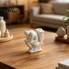Smooth Line Figurine Thinker Figurine, Funny Man on Toilet Thinking Statue, 3D Small Decorative Statue Printed Novelty Bathroom Decoration for Office