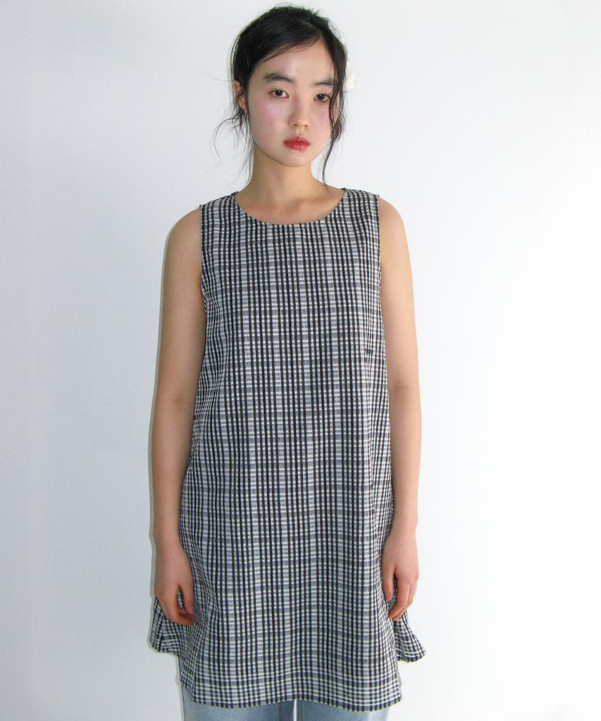 AMES-WORLDWIDE Check Layered Dress Black