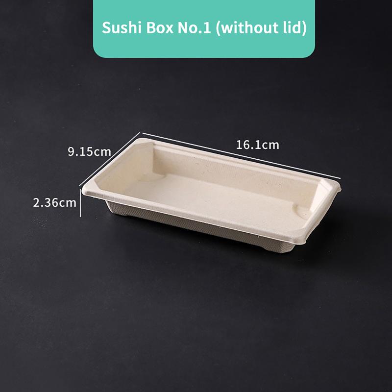 Disposable Sushi Box Home Takeaway Packaging Box Environmentally Friendly And Biodegradable Rectangular Sushi Plate Meal Box