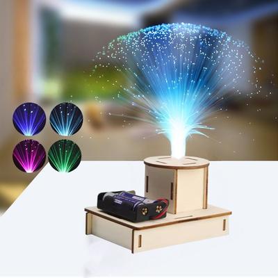 DIY barevná vláknová lampa Sada STEAM hraček Kreativní vědecký experiment Ručně vyráběná skládačka Hračka Malá výroba Vynález pro děti