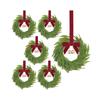 Christmas Kitchen Cabinet Wreaths With Plaid Bow Ribbon Hanging Cabinet Doors Wreaths Decorative For Kitchen Window Outdoor Indoor Holiday Decor
