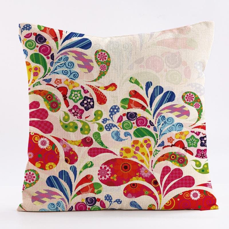 Nordic Vintage Floral Pattern Throw Pillow Cover With Short Plush Print Living Room Sofa Decoration Cushion Cover Pillow Covers