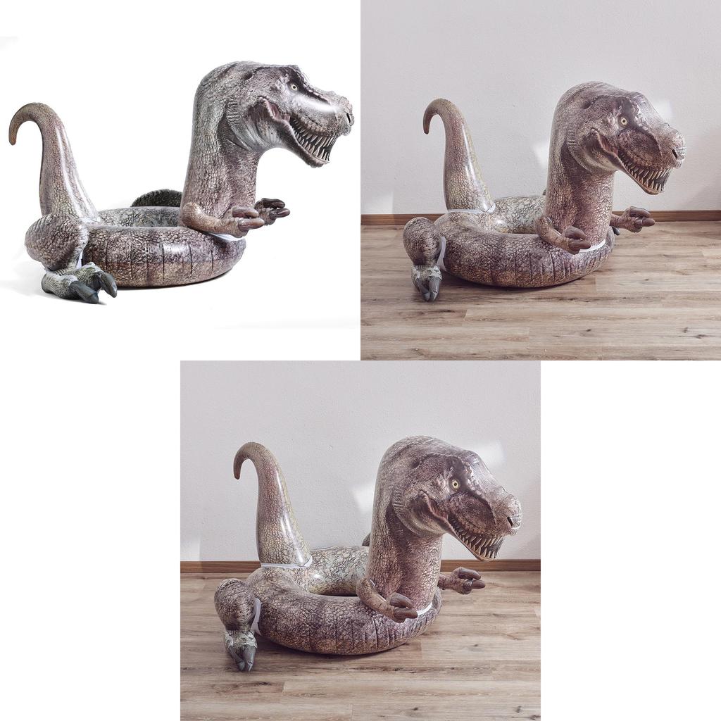 Large Inflatable Dinosaur Pool Float Raft For Adults With Thickened Pvc Construction