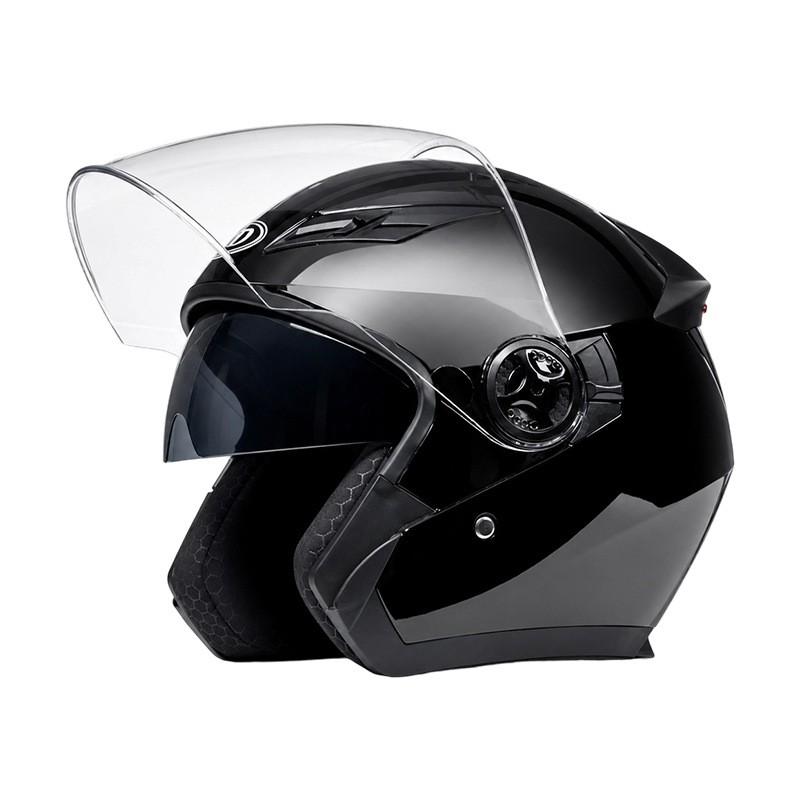 3/4 Motorcycle Helmet Men Women 3C Certified Electric Bike Half With LED Light All Season Commuter