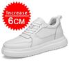 Sneakers da Uomo Scarpe con Rialzo Aumentano l'Altezza Soletta 7-8CM Scarpe con Tacco Alto Vera Pelle Scarpe Sportive