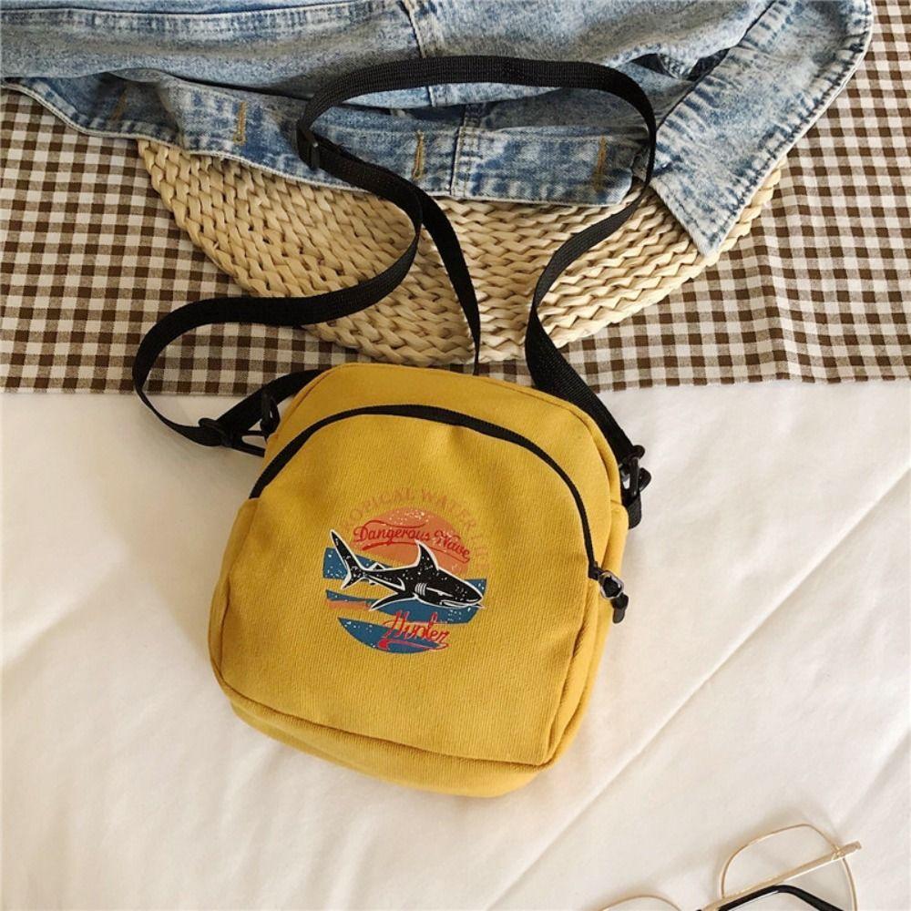 

Harajuku Canvas Crossbody Bags Canvas Mini Canvas Handbags Girls Ladies Female жовтий