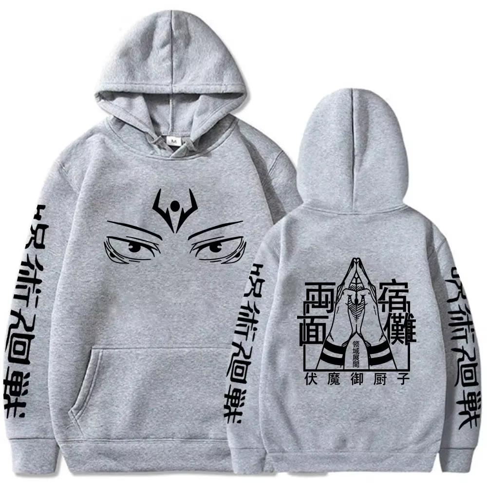 2025 New Anime Jujutsu Kaisen Itadori Yuji Ryomen Sukuna Eyes Hoodie Autumn Winter Men Women Long Sleeve Pullover Sweatshirt