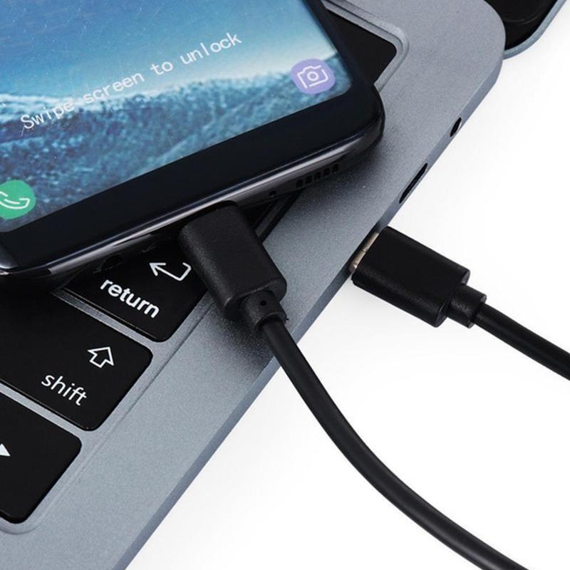 30cm/100cm Type C To Micro USB Cable Black USB-C Male To Micro USB Male Cable For Huawei For Xiaomi