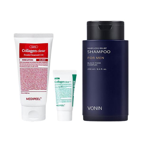 

Medipeel Red Lacto Collagen Clear Foam Cleanser 2.0 120ml + 15ml + VONIN Relief Shampoo 250ml