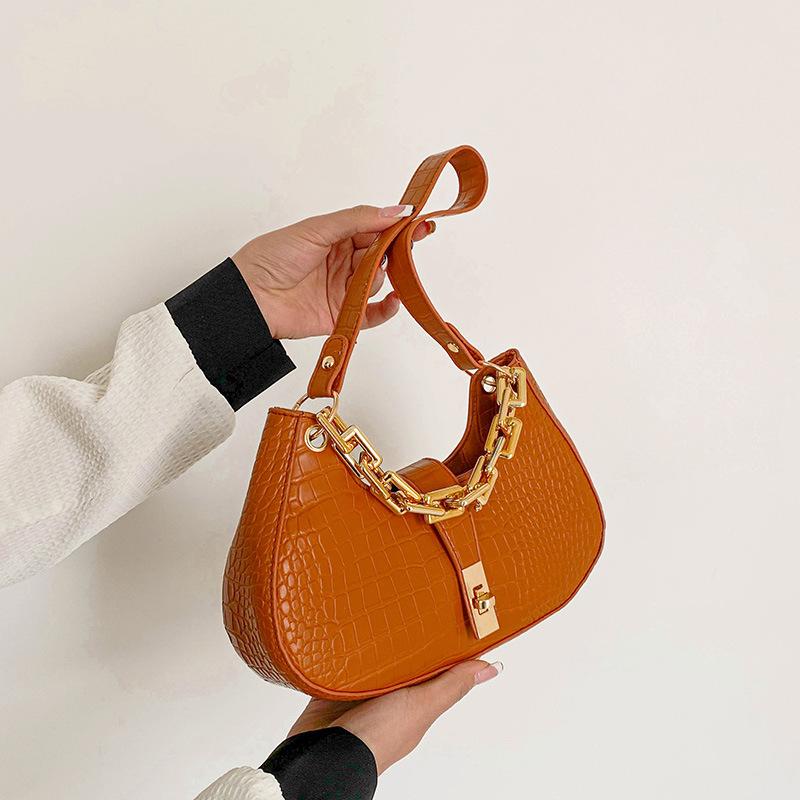 

Bag Women s 2024 New Shoulder Bag Korean Fashion Handbag Personalized Casual Design Underarm Bag Trendy Women s Bag коричневий