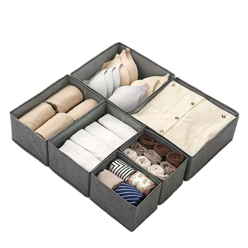 Foldable Wardrobe Drawer Organizer: Non-Woven Storage Box for Clothes and Underwear