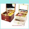 Enchanting Retro Music Box With Rotating Ballerina And Elegant Jewelry Storage