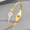 Fashionable Clover Fritillaria Plated In 18K Gold Light Luxury Ins Minimally Designed Titanium Steel Women's Bracelet