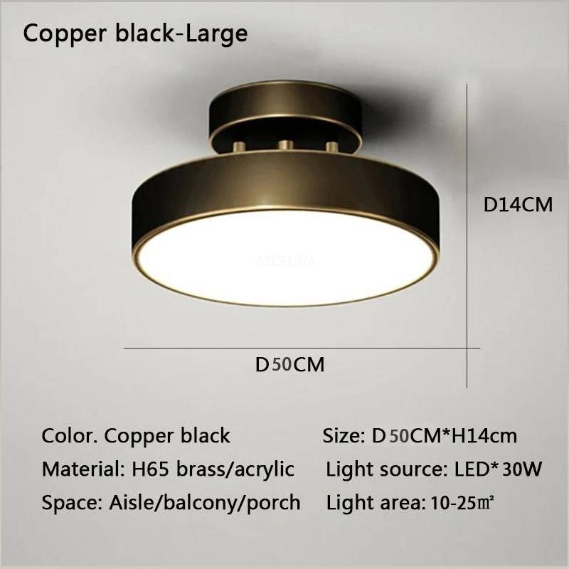 Modern LED Ceiling Light Copper Lamp Rotatable Lamp For Bedroom Living Room Entryway Study Corridor Aisle Decor Lighting Fixture
