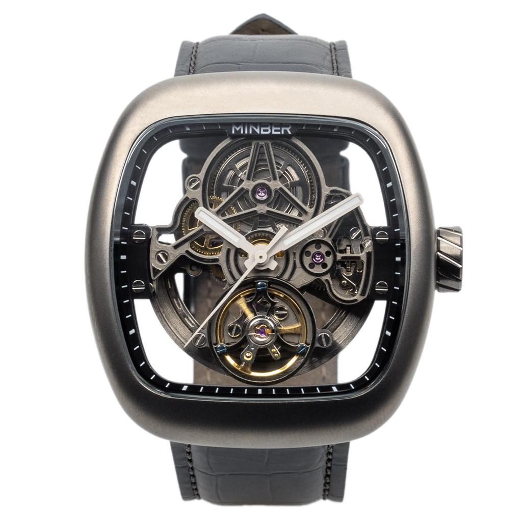 MINBER Automatic Skeleton Dial Mechanical Watch Black Men's M9172G-GR