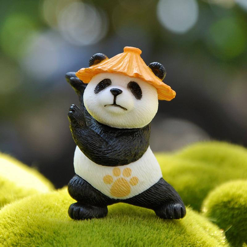 Adorable Panda Model Blind Box Collectible Figures For Creative Micro Landscape Decor