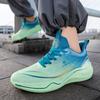 Ultra-light and Breathable Thin Carbon Plate Soft Sole Shock Absorption and Rebound Mesh Running Shoes Autumn New Fashionable Versatile Sports Shoes