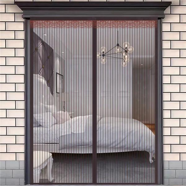 1 Set Velcro Door Screen Curtain Anti Mosquito Anti Insect Fly Bug Protection Net Hand Free Strong Magnetic Door Curtain