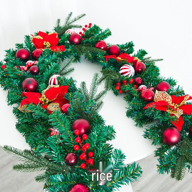Luminous Christmas Garland and Wreath Ornaments for Shopping Malls, Hotels, and Staircases.
