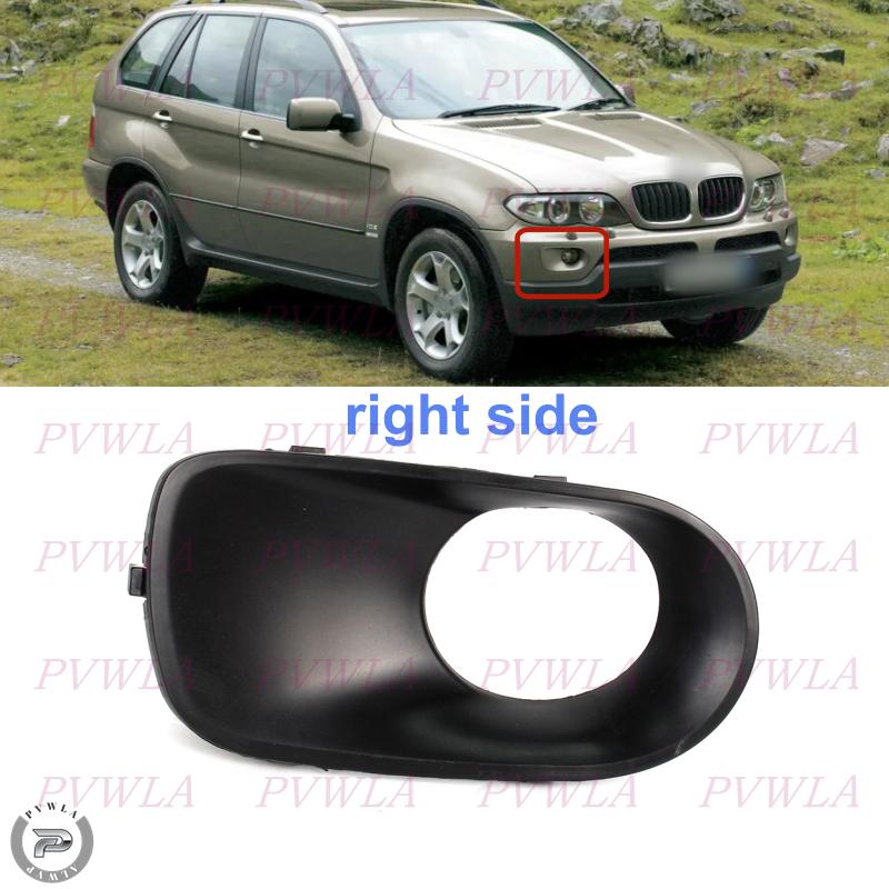 Front Bumper Fog Lights Grille For BMW X5 E53 2003 2004 2005 2006 Fog Lamp Frame Bezel Cover Grills 51117129299 51117129300