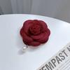 Elegant Camellia Bow Brooch: Retro Pearl Flower Corsage Pin