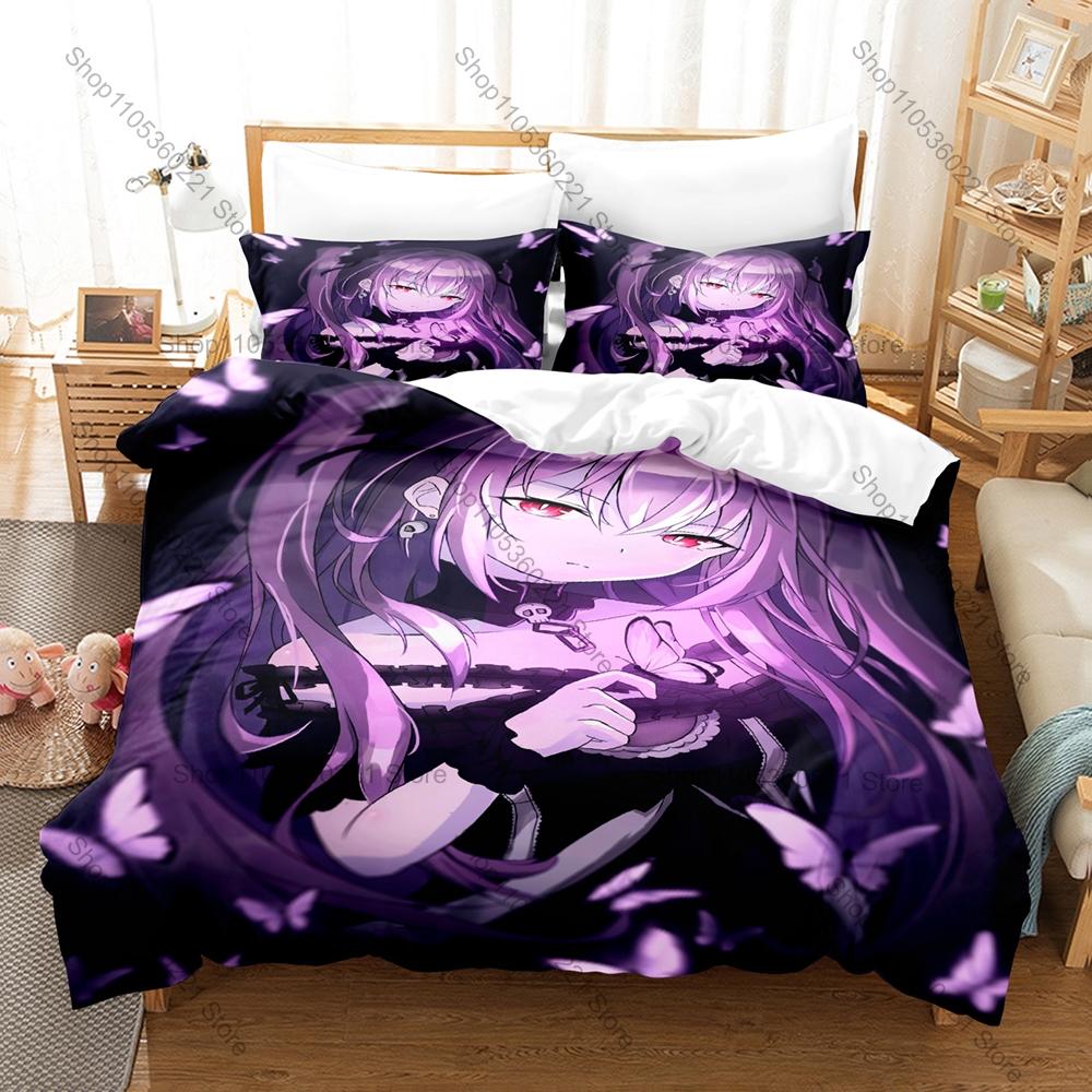 Anime Bedding Set 3Pcs Hololive Rushia Yandere Necromancer Design Stylish Bedroom Ornament Gift