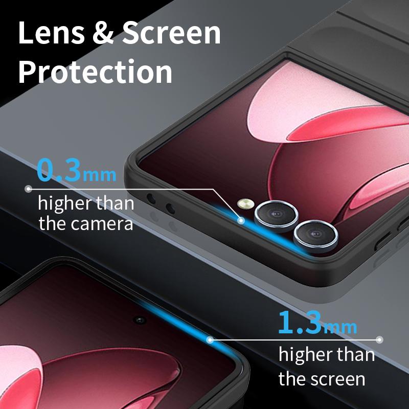 For Samsung Galaxy Z Flip 7 Case Anti-Slip Anti-Fingerprint Shockproof PC Hard Raised Lips Protection Foldable Phone Back Cover