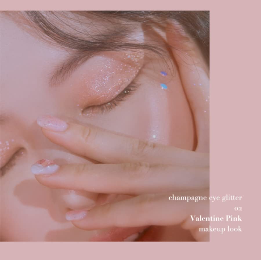 PEACH C Champagner Augen-Glitzer Valentinstag (02 Rosa)