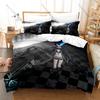 Cool Black Rock Shooter BRS Dark Star Cannon Battle Fantasy Anime Bedding Set Includes Duvet Cover 2 Pillowcases Blue Twin Tail