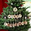 10 Pcs / Set Of 6 Cm /2.34 Inches Christmas Tree Ornaments Diy Shooting Props Hand-painted With Holes Wood Chip Painting