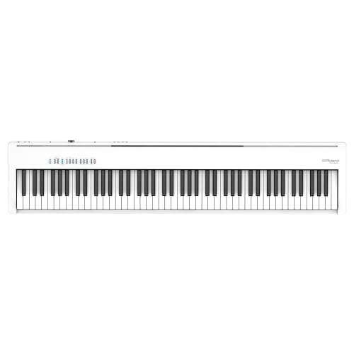 Roland FP-30X Digitalpiano, 88 Tasten, tragbares schlankes E-Piano mit eingebautem Lautsprecher und Bluetooth-Audio, Weiß