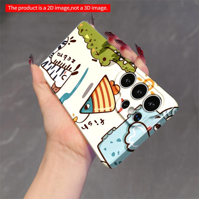 2DFlat Samsung Phone Case Cute Animal Friends Phone Case Applicable To Galaxy S22 S23 S24 S25ULTRA S26 A12 A13 A14 A15 A16 A34 A35 A54 A55
