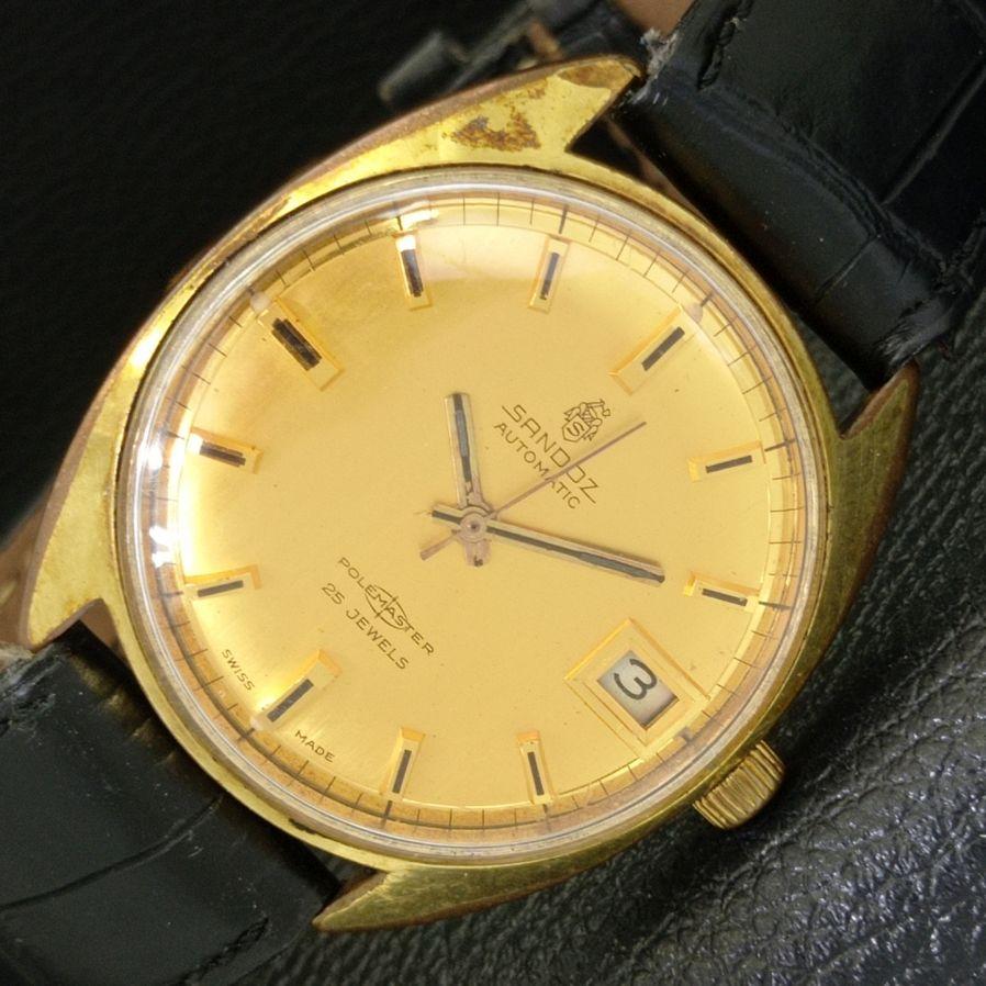 

SANDOZ АВТОМАТИЧЕСКИЕ ШВЕЙЦАРСКИЕ МУЖСКИЕ ЧАСЫ С ДАТОЙ ОРИГИНАЛЬНЫЙ ЦИФЕРБЛАТ a600056-5 N101-a600056