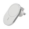 15W Round Magnetic Suction Wireless Charger Car Mobile Phone Holder Fast ChargingWhite