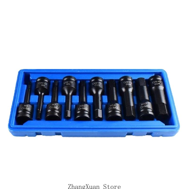 High Strength Driver Set Standard 1/2Inch Pneumatic Wrench Drive Impact Socket Suitable For Electrics Air Devices 3XUF