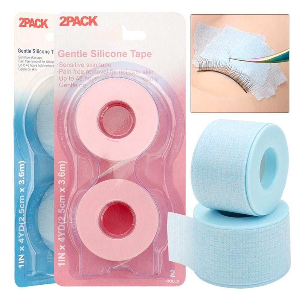 2 Rolls Non-woven Makeup Lash Tape Pain-Free Removal Eyelash Tapes  for Grafting False Eyelash Patch